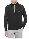 Talla M Mens Lightweight Quarter Zip Golf Pullover - Black / M