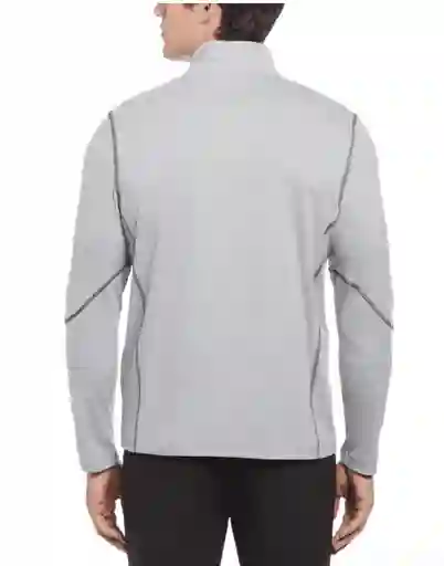 Talla L Mens Lightweight Quarter Zip Golf Pullover - Tradewinds Htr / L