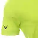 Talla S Mens Callaway X Series Solid Ribbed Polo - Lime Punch / S