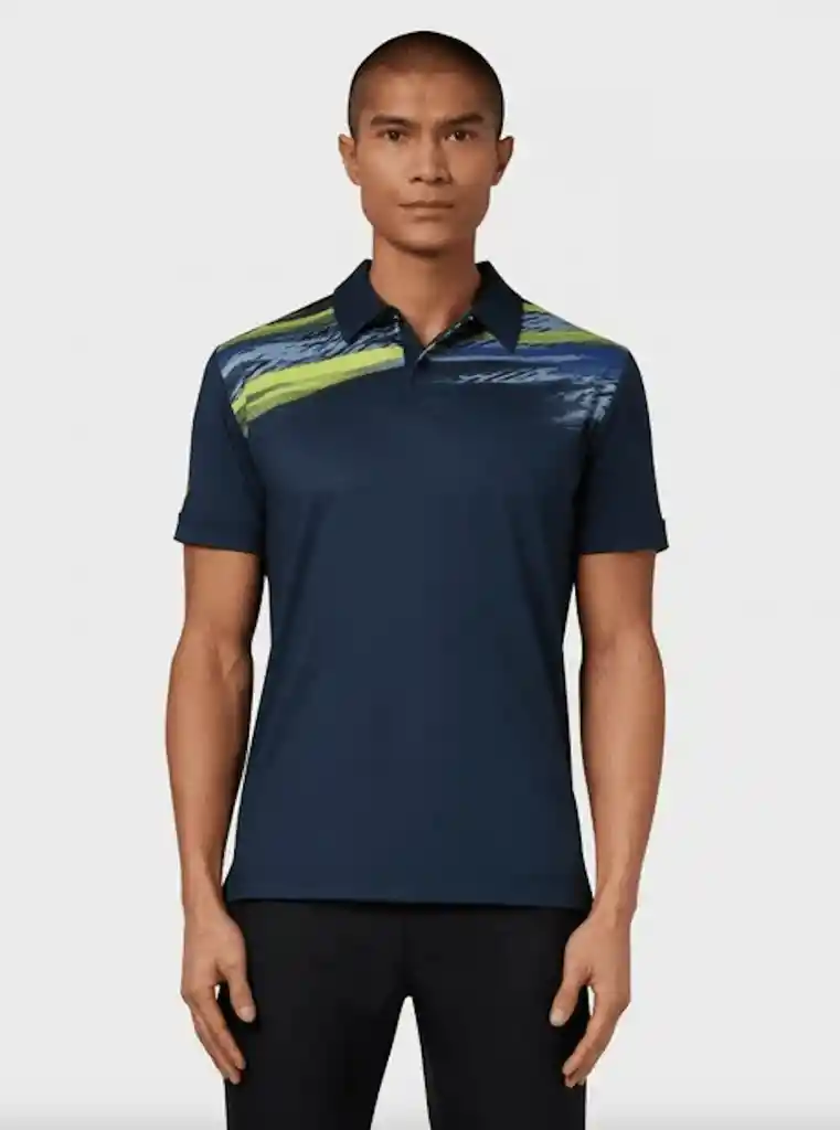 Talla M Mens Callaway X All Over Active Textured Print Polo - Navy Blazer / M