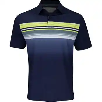 Talla S Mens Engineered Fluid Stripe Golf Polo - Navy / S