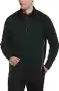 Talla S Mens Swing Tech™ Premium Yarn 1/4 Zip Pullover - Black / S