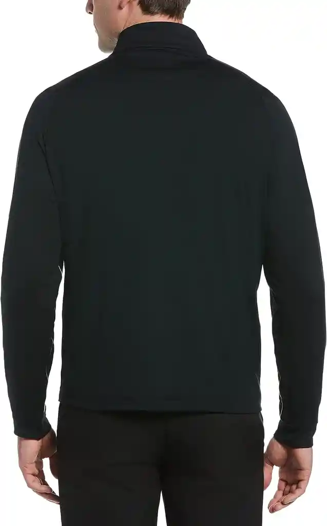 Talla S Mens Swing Tech™ Premium Yarn 1/4 Zip Pullover - Black / S