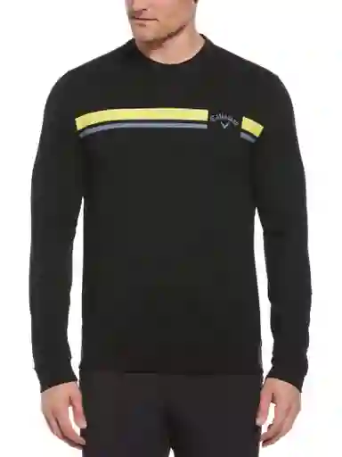 Talla L Mens Golf Print Golf Sweatshirt - Black / L