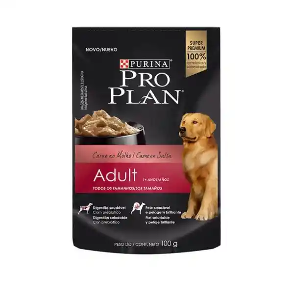 Pro Plan Alimento Húmedo Para Perro Adulto Carne En Salsa