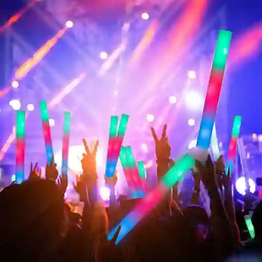 Barra Baston Espuma Led Hora Loca Multicolor Eventos X12