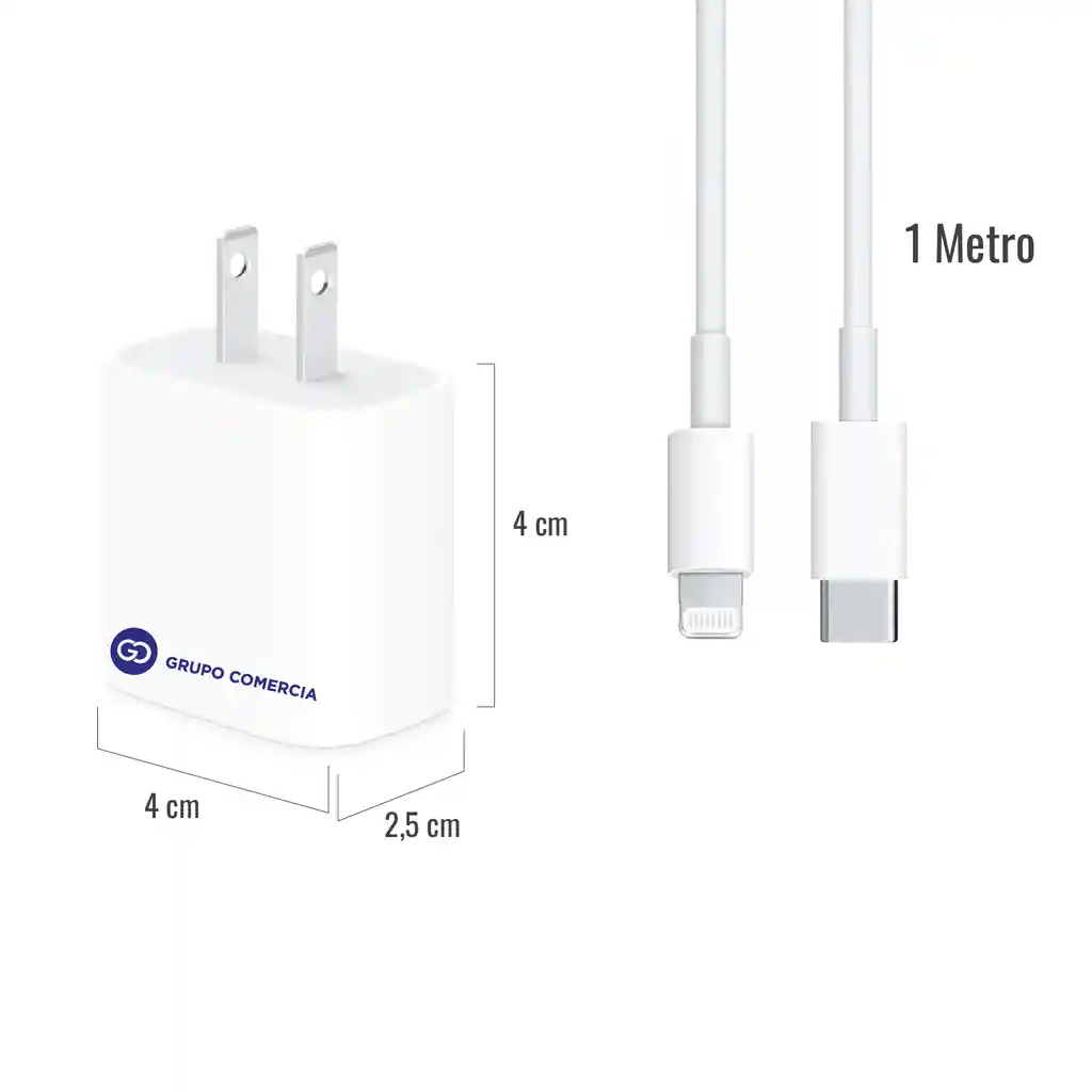 Cargador Para Iphone 20 W Con Cable Potente