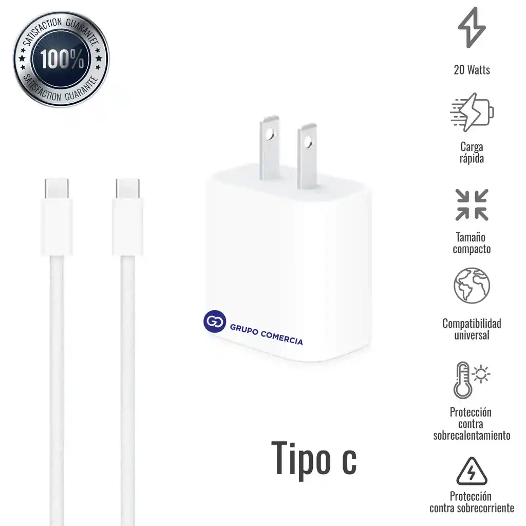 Cargador Para Iphone 15, Pro Y Max 35w Usb - C A Usb - C