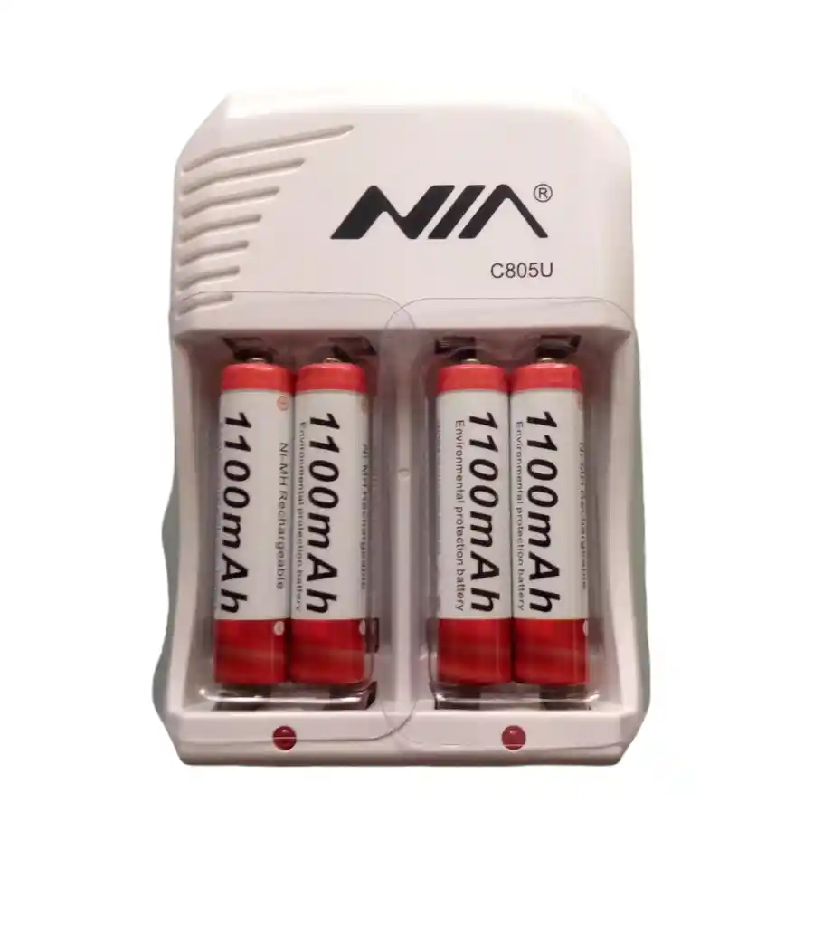 Cargador C805u +4 Baterias Nia Aaa 1100 Mah