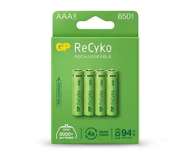 Pilas Aaa X 4 Unidades 650mah Gp Recyko