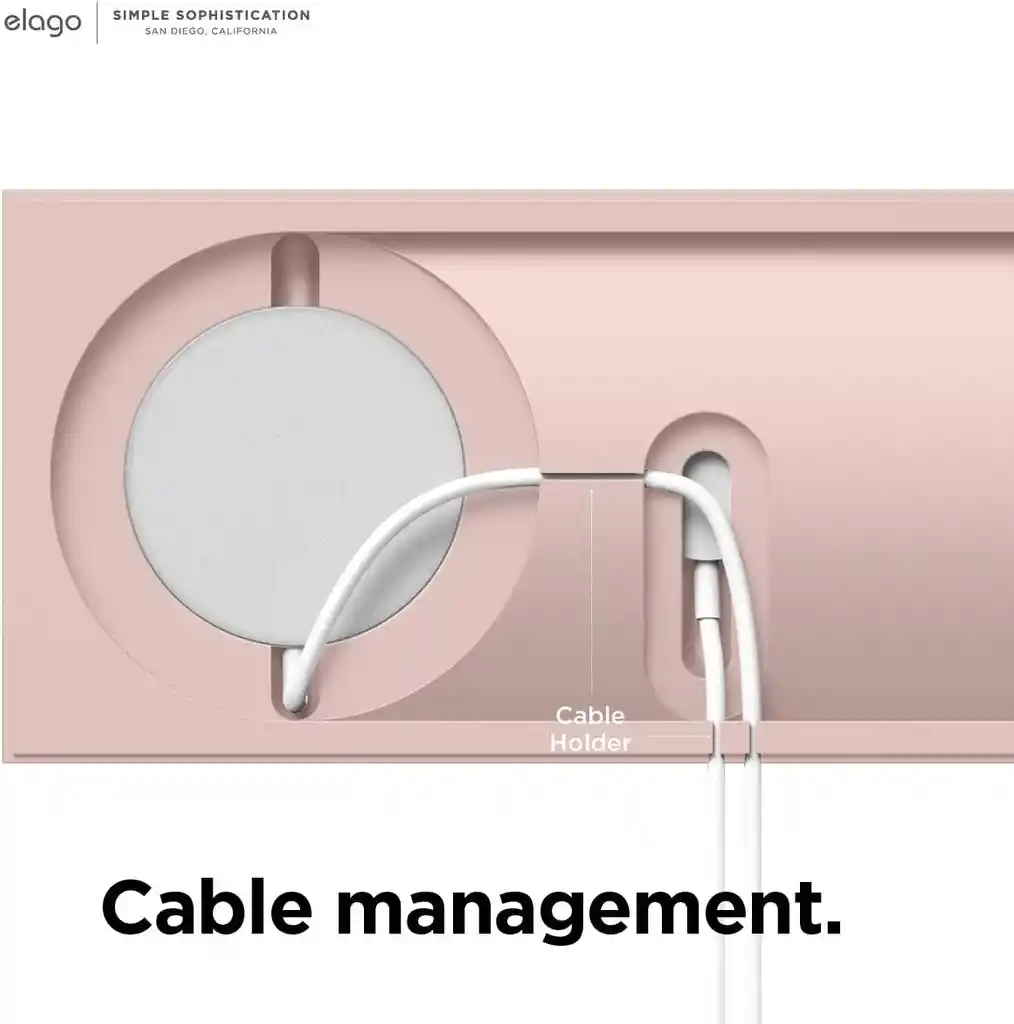 Elago Bandeja De Silicona Para Cargadores Iphone, Watch Y Airpods Rosado