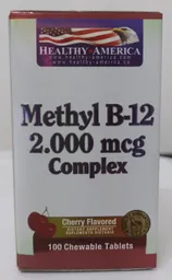 Methyl B-12 De 2000 Mcg X 100 Tabletas Healthy America