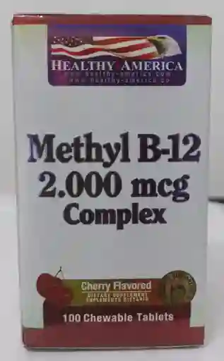 Methyl B-12 De 2000 Mcg X 100 Tabletas Healthy America