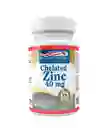 Chelated Zinc 40 Mg Healthy America 100 Tabletas