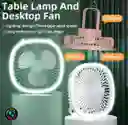 Ventilador De Mesa Recargable Con Luz Led