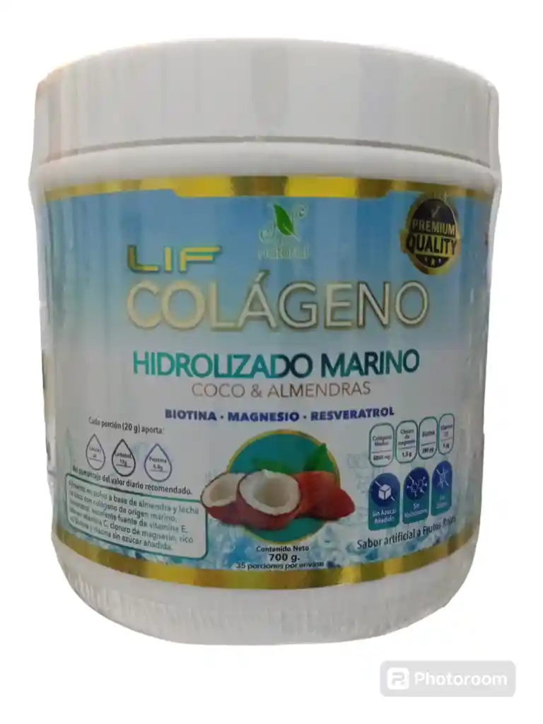 Lif Colageno Hidrolizado Marino Coco Almendras