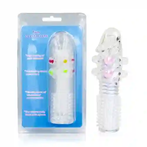 Funda Texturizada Para Pene Con Perlas Pennis Slevee