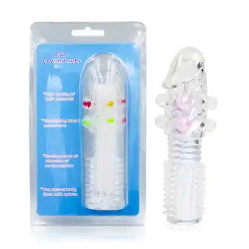 Funda Texturizada Para Pene Con Perlas Pennis Slevee