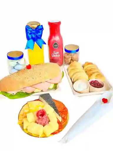 Desayuno Sorpresa Especial Ref4 - Desayuno Feliz Día - Desayuno Con Tabla De Quesos Personal Feliz Cumpleaños			