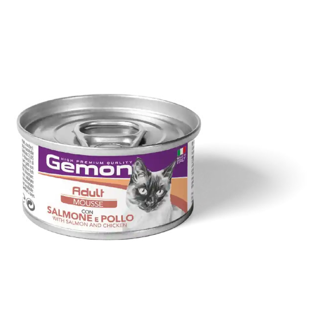 Gemon Mousse Para Gato Adulto Salmon Y Pollo X 85g