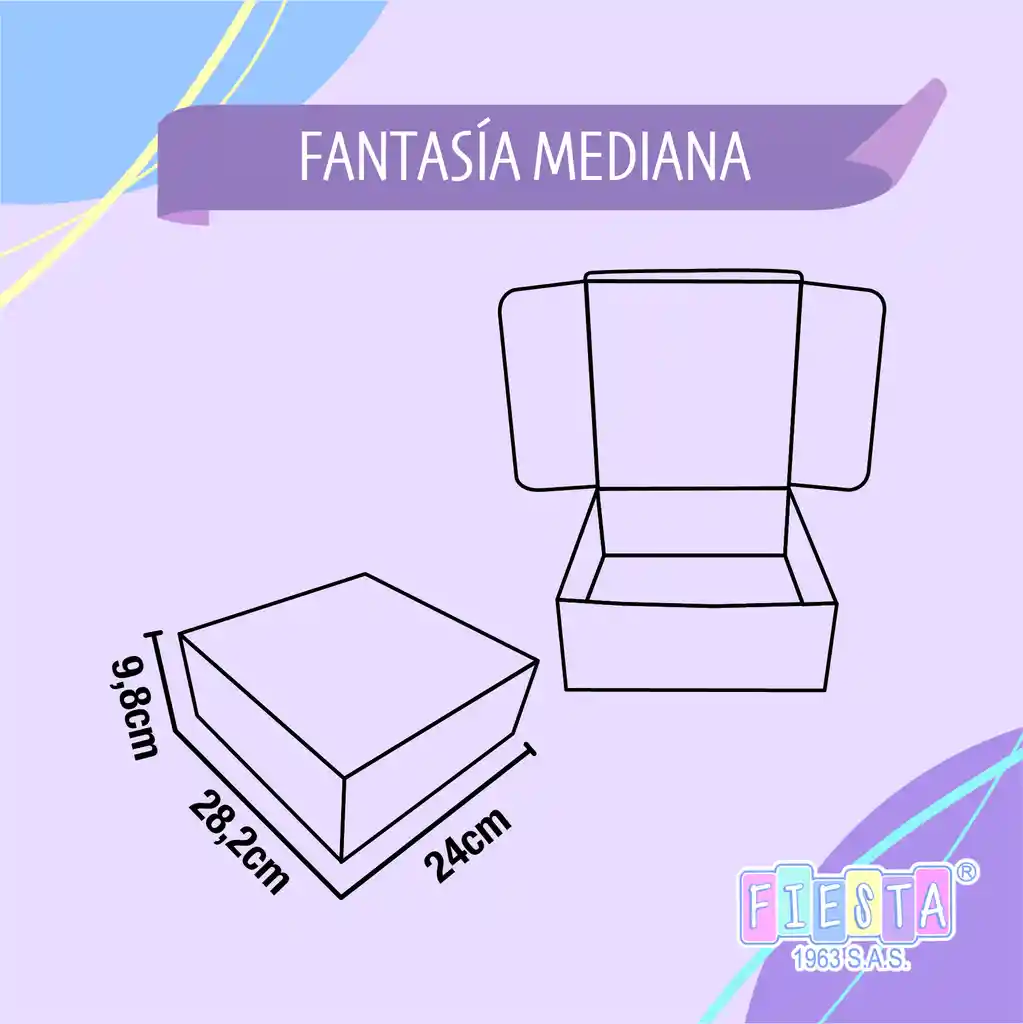 Empaque Para Regalos Sorpresa Fantasia Mediana Kit 5