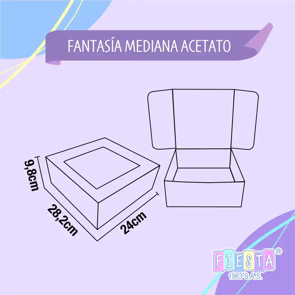 Empaques Para Regalos Sorpresa Fantasia Mediana Acetato Kit 4