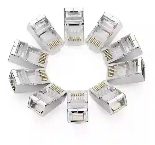 Conector Rj45 Cat6 Blindado / Paquete X10 Unidades