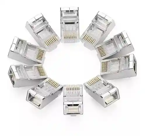 Conector Rj45 Cat6 Blindado / Paquete X10 Unidades