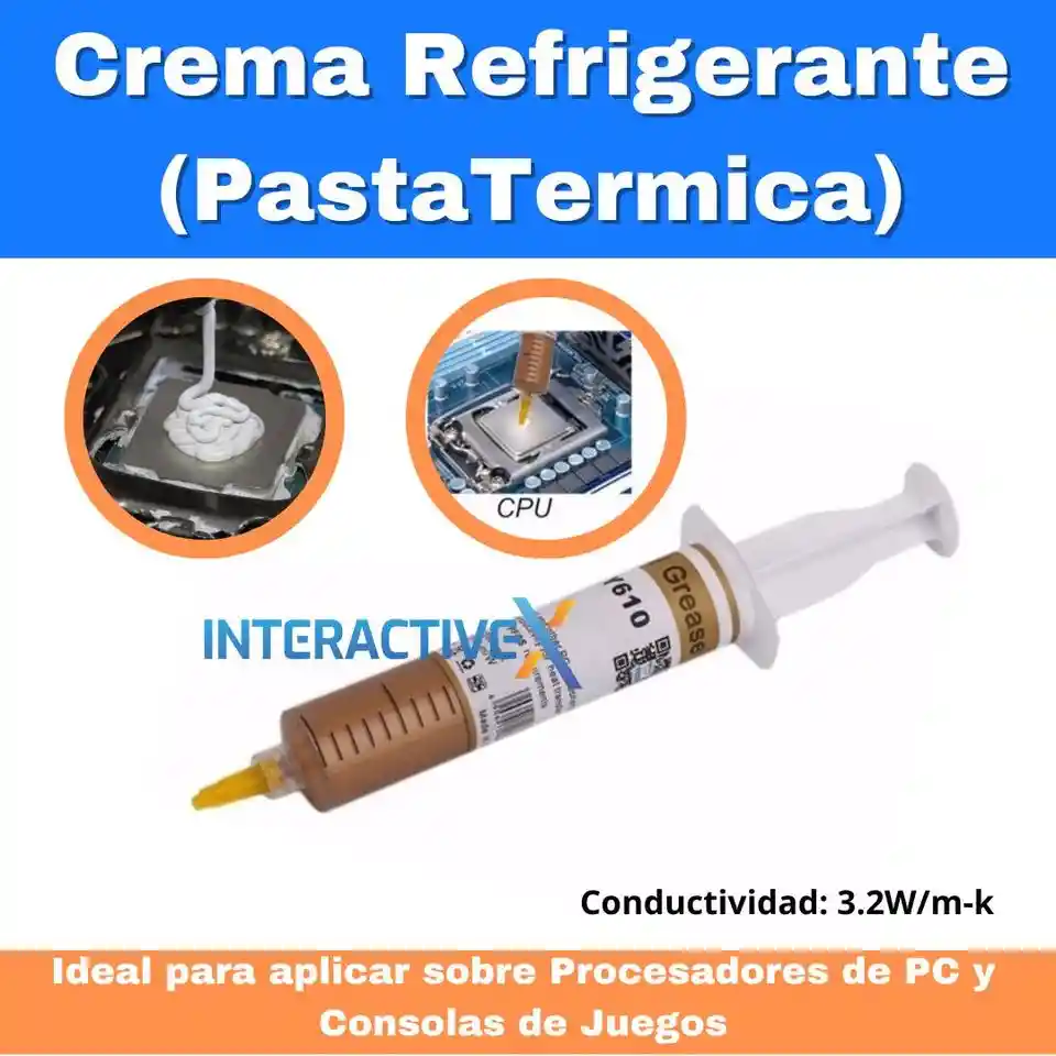 Crema Refrigerante Dorada / Pasta Termica Dorada 10gr. / Crema Disipadora De Calor
