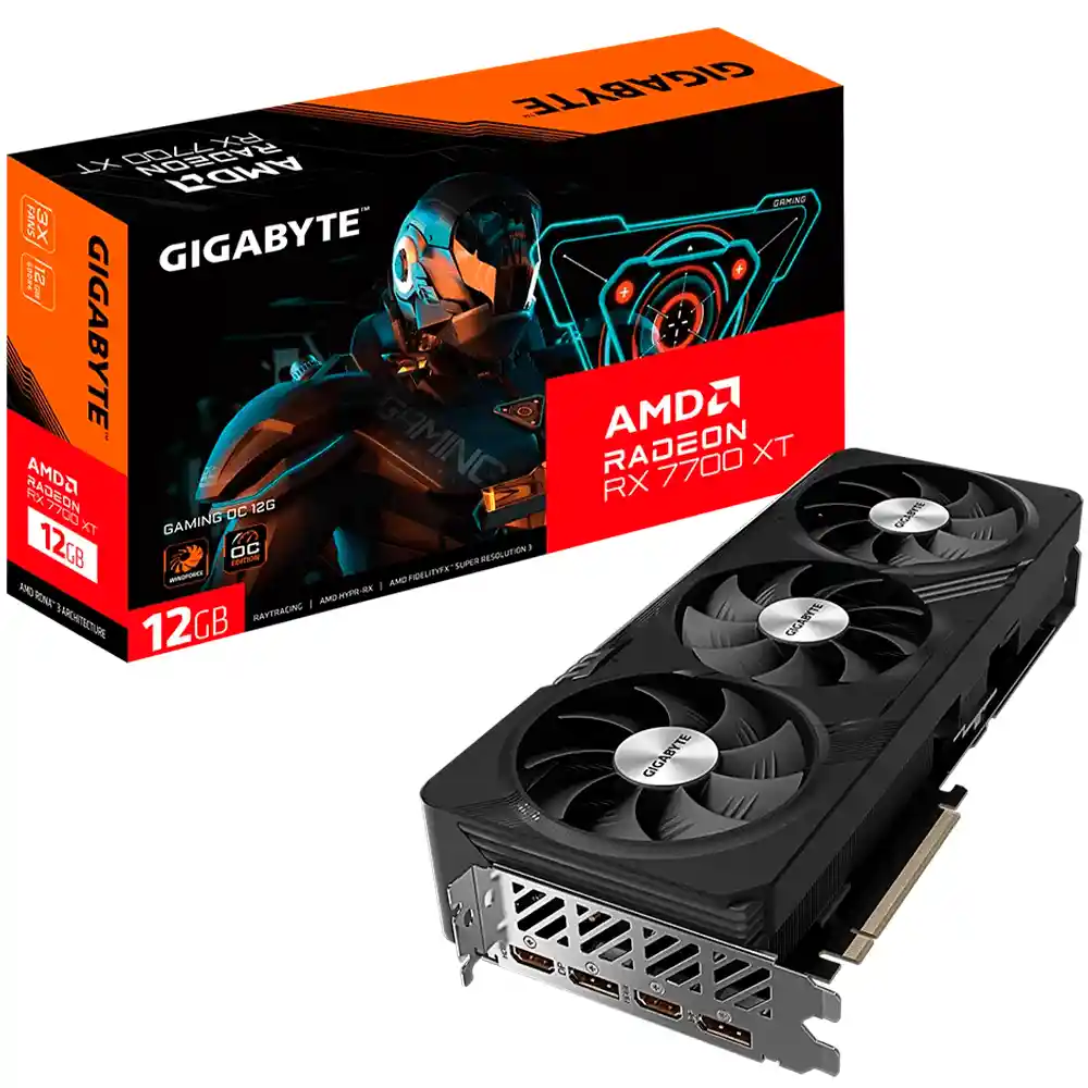 Tarjeta De Vídeo Gigabyte Amd Radeon Rx 7700 Xt Gaming Oc Gddr6 12gb