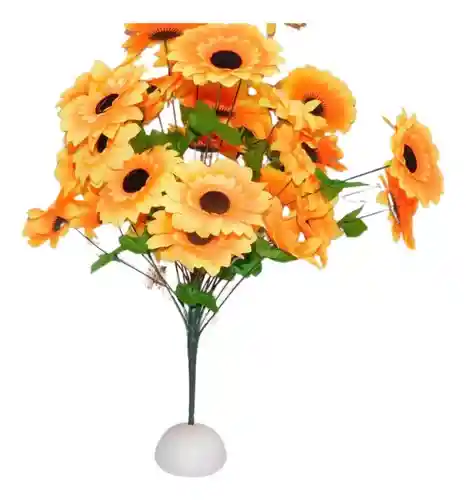 Girasol Flores Artificiales Ramo Girasoles 50cm