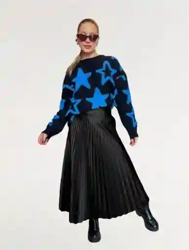 Falda Metalizada Gatsby Negro Sm