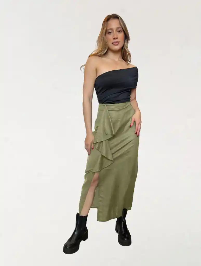 Falda Con Boleros The Splendid Verde Seco S
