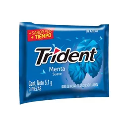 Chicles Trident Menta X 3 Chicles