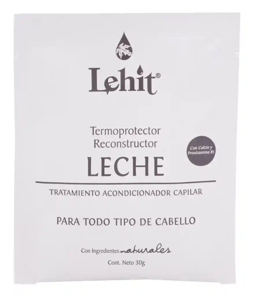 Tratamiento Acondicionador Capilar Con Leche, Termoprotector - Lehit