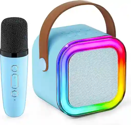 Parlante + Micrófono | Kit Karaoke Led | Para Niñas Y Niños