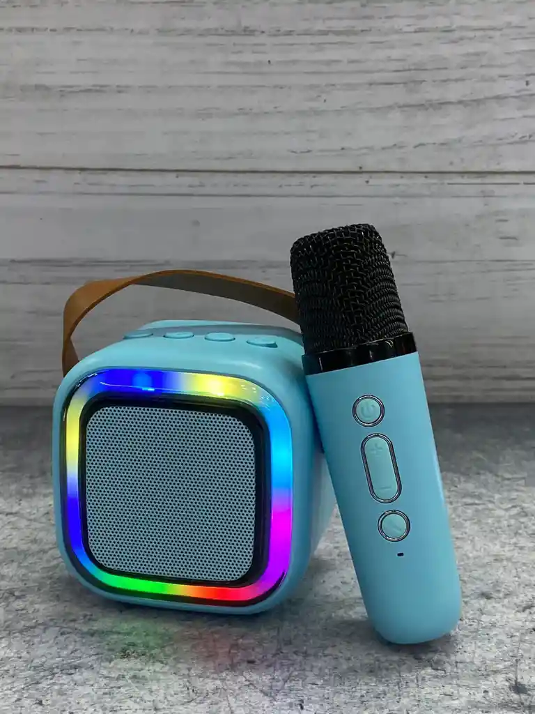 Parlante + Micrófono | Kit Karaoke Led | Para Niñas Y Niños