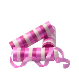Serpentina Satinada Fucsia Rosado Y Blanco X3