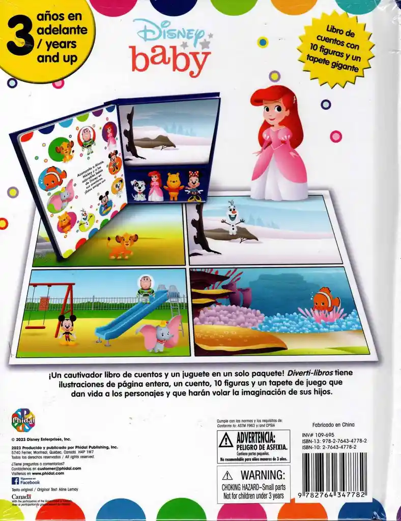 Libro Infantil Disney Baby Con Figuras Y Tapete Interactivo