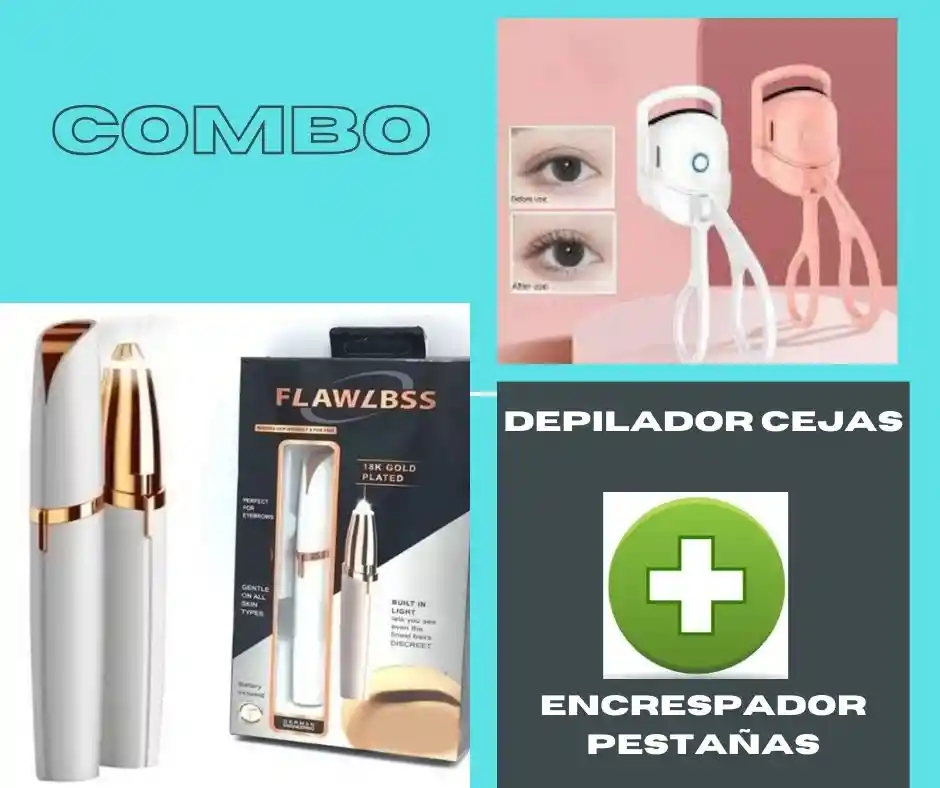 Combo Depilador Cejas + Encrespador Pestañas.