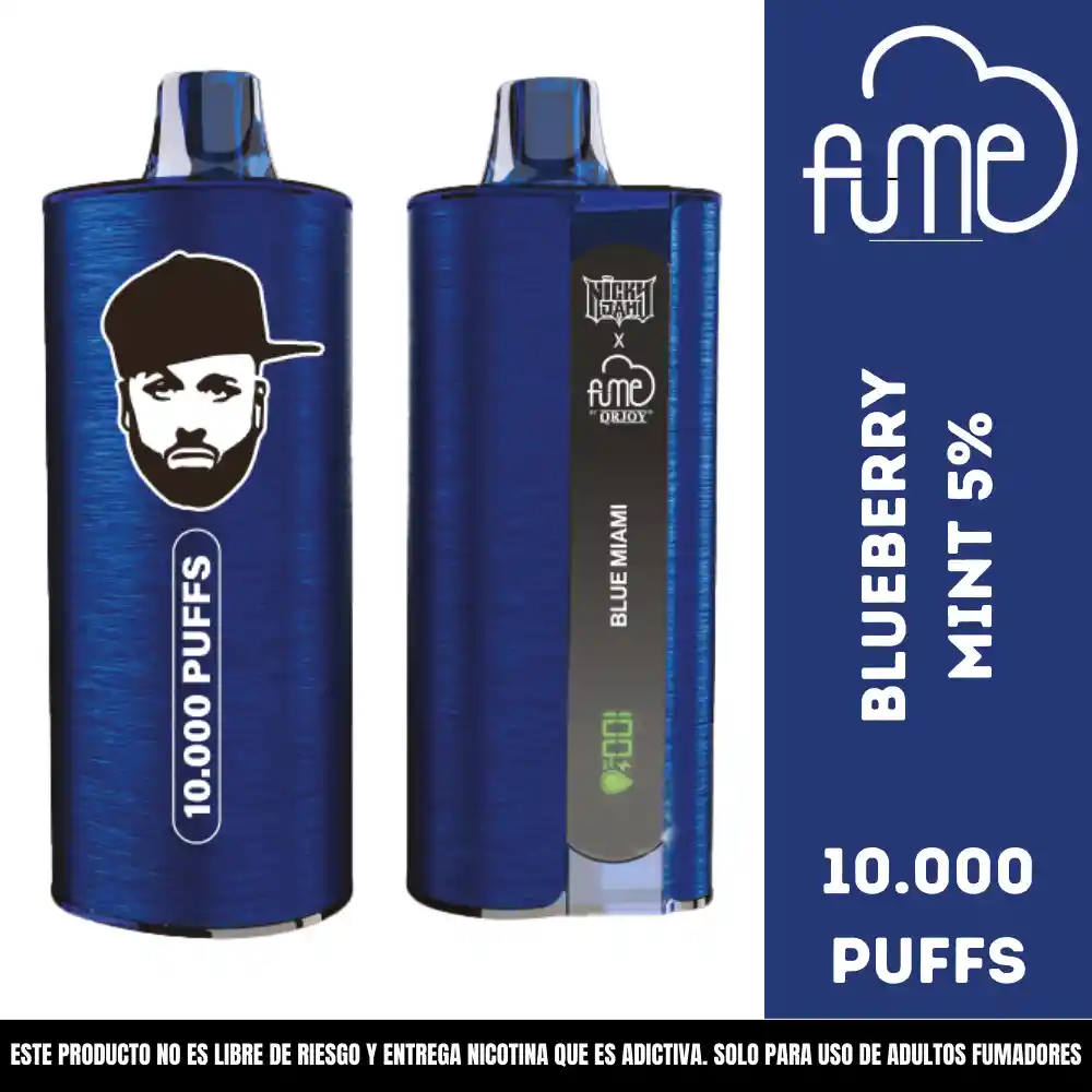 Fum3 X Nicky Jam 10.000 Pufs, Blue Miami 5%