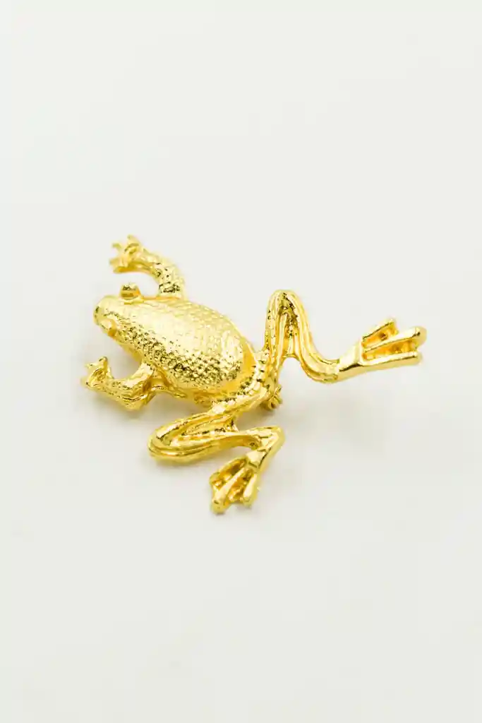 Prendedor Dorado Rana