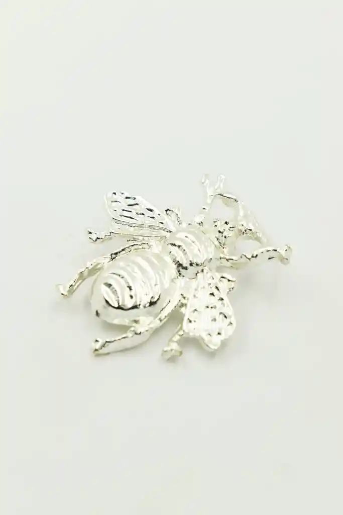 Prendedor Plateado Abeja