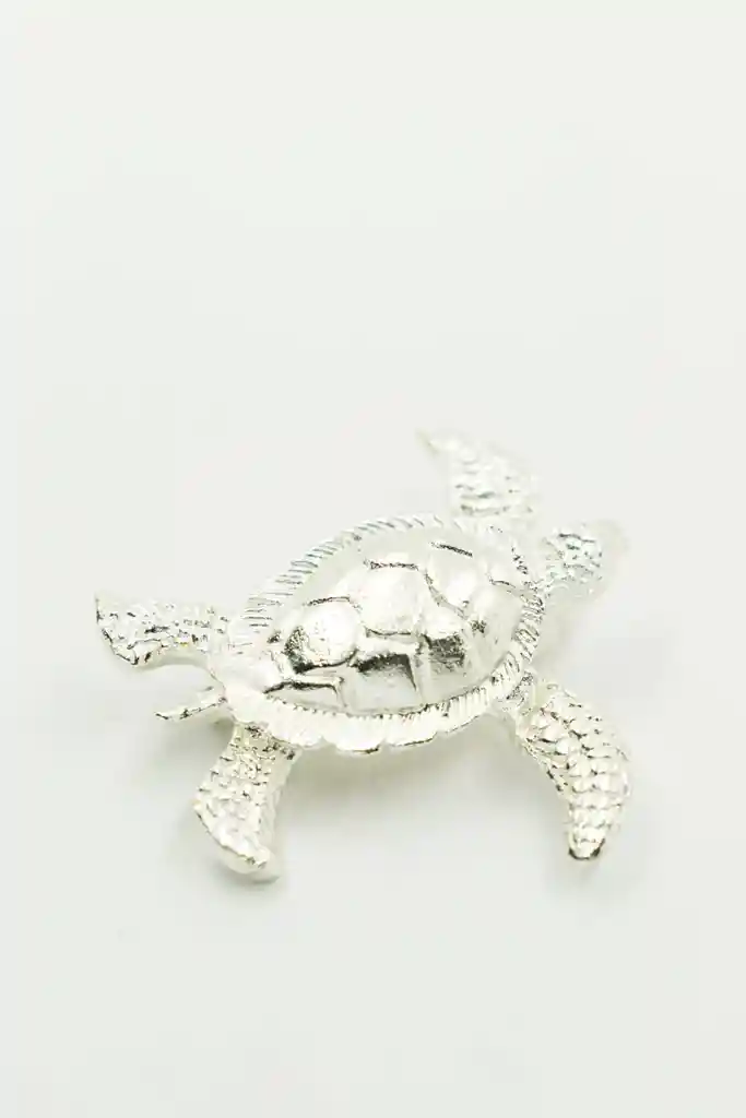 Prendedor Plateado Tortuga
