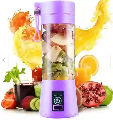 Licuadora Portatil Morada Para Jugos Y Batidos Personales 380ml