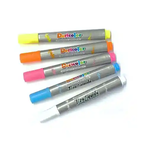 Doricolor Marcadores De Tiza Liquida X5 Surtido
