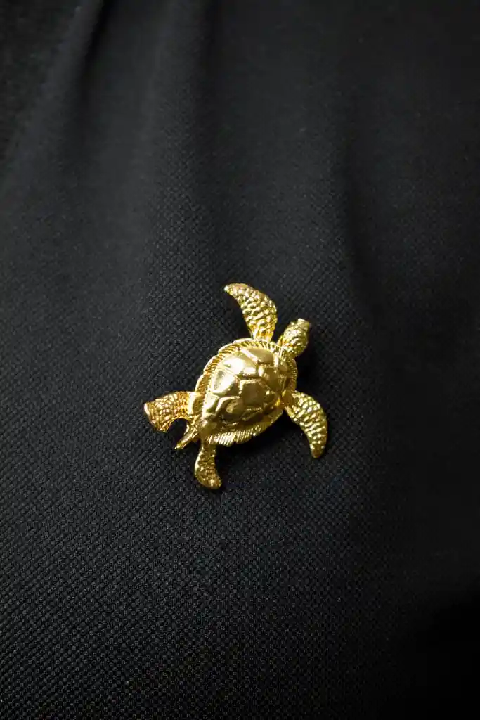Prendedor Dorado Tortuga