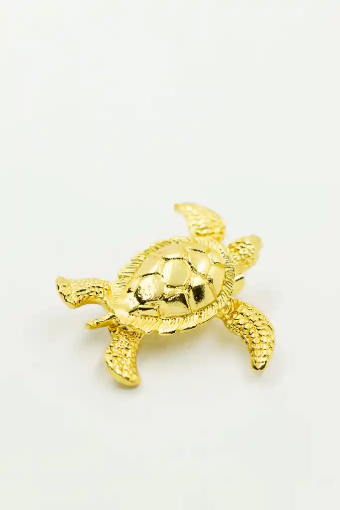 Prendedor Dorado Tortuga