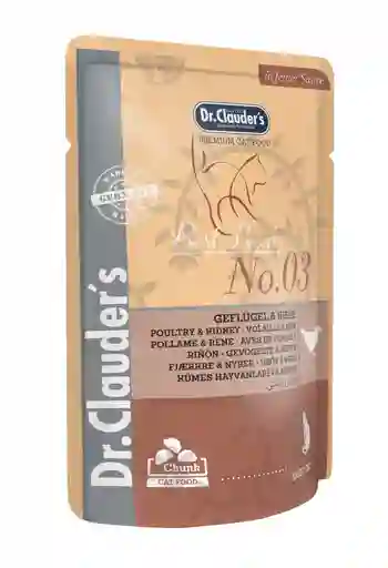 Pouche Dr Clauders Geflugel Nieren (aves De Corral Y Riñon En Gelatina) Para Gato Adulto X100gr