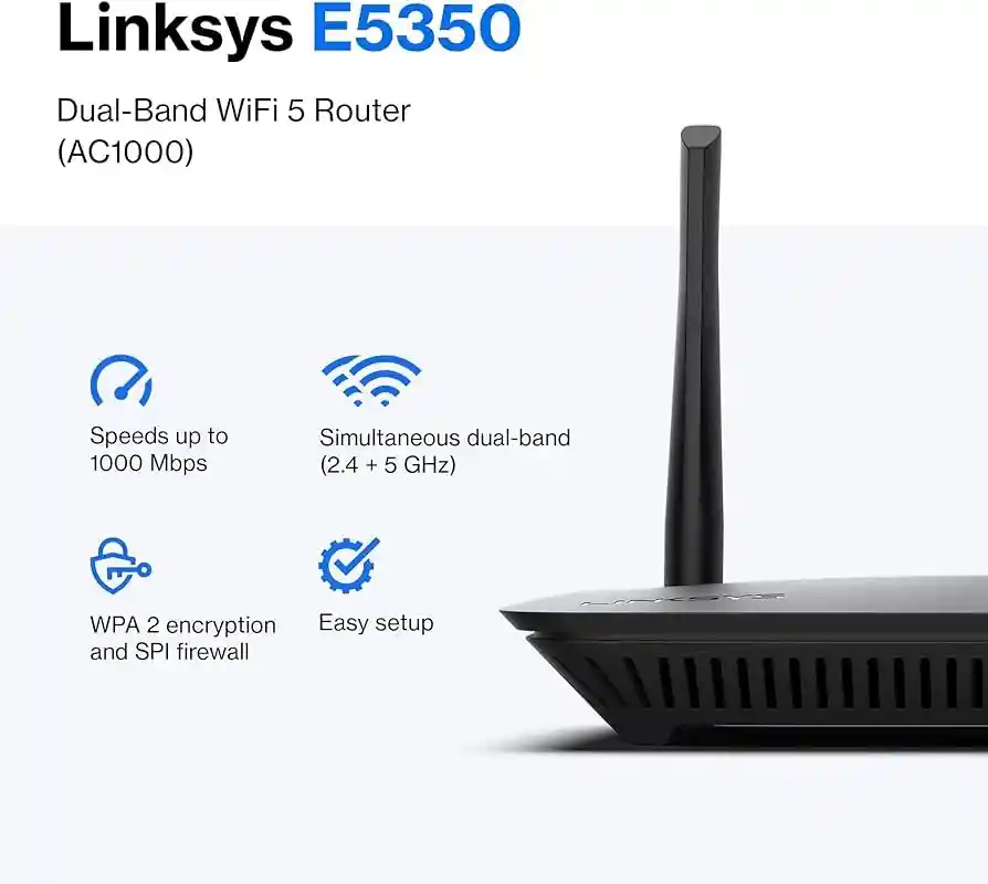 Router Linksys E5350 Dual Band Ac1000 Wifi 5 Alta Potencia